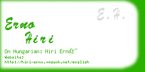 erno hiri business card